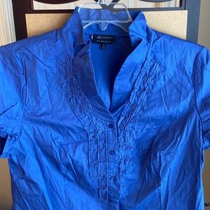 Anne Klein stretch blue top 16